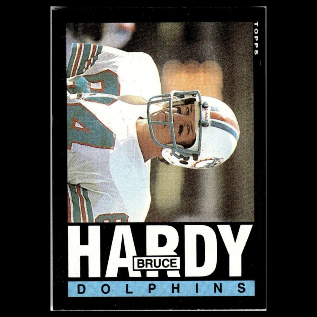 Bruce Hardy #312 1985 Topps Miami Dolphins Football Card NFL NM
