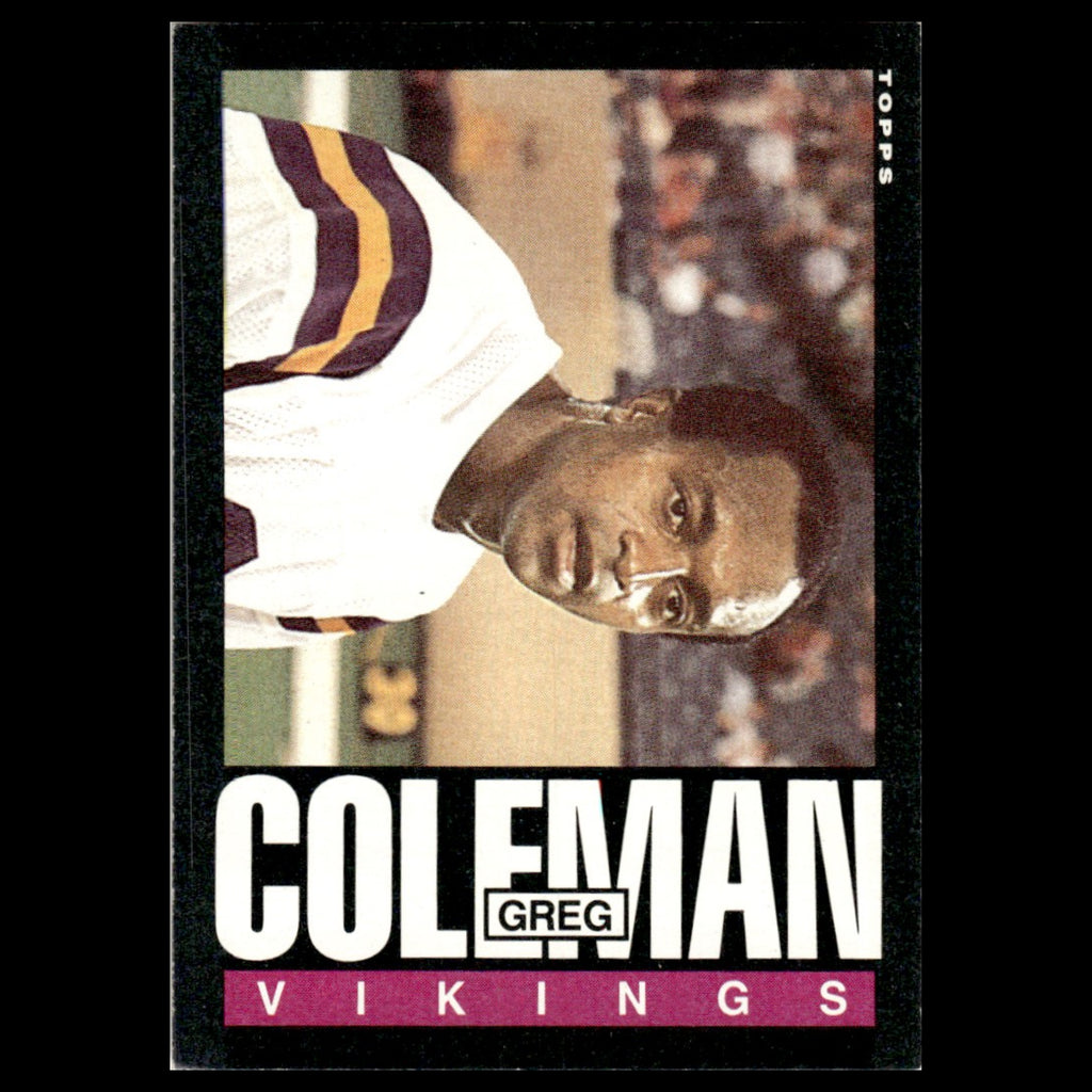 Greg Coleman #92 1985 Topps Minnesota Vikings Football Card NFL NM
