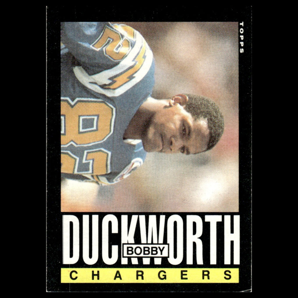 Bobby Duckworth #371 1985 Topps San Diego Chargers Football Card NFL NM