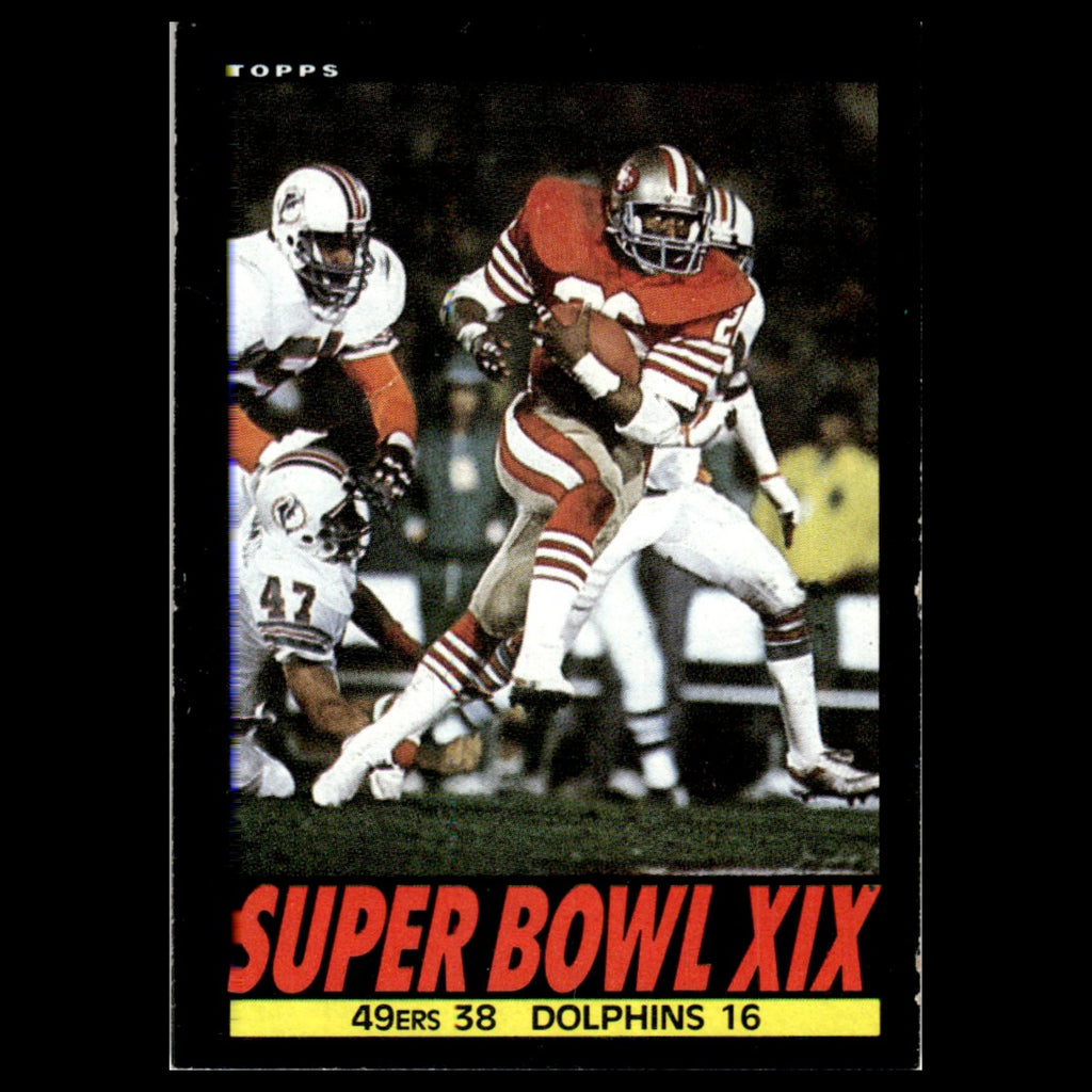 Super Bowl XIX #9 1985 Topps San Francisco 49ers/Miami Dolphins Football Card NM