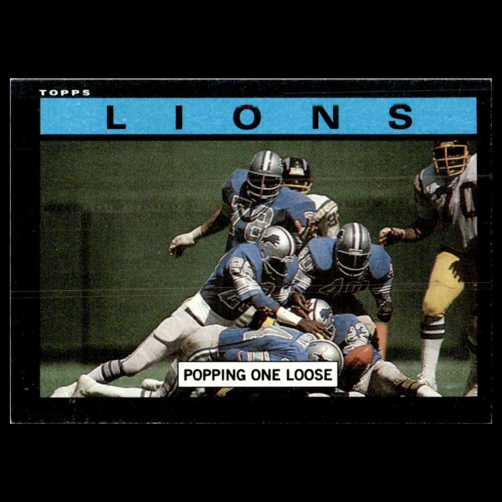 Lions Team Leaders #53 1985 Topps Detroit Lions Football Card NFL NM