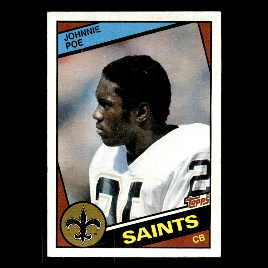 Johnnie Poe #304 1984 Topps New Orleans Saints Football Card NFL EX