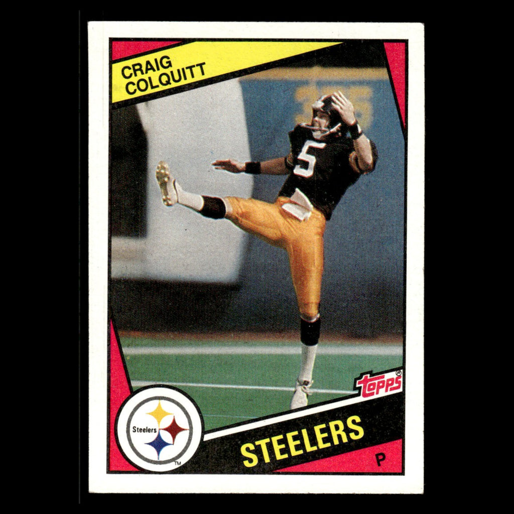 Craig Colquitt #163 1984 Topps Pittsburgh Steelers Football Card NFL EX