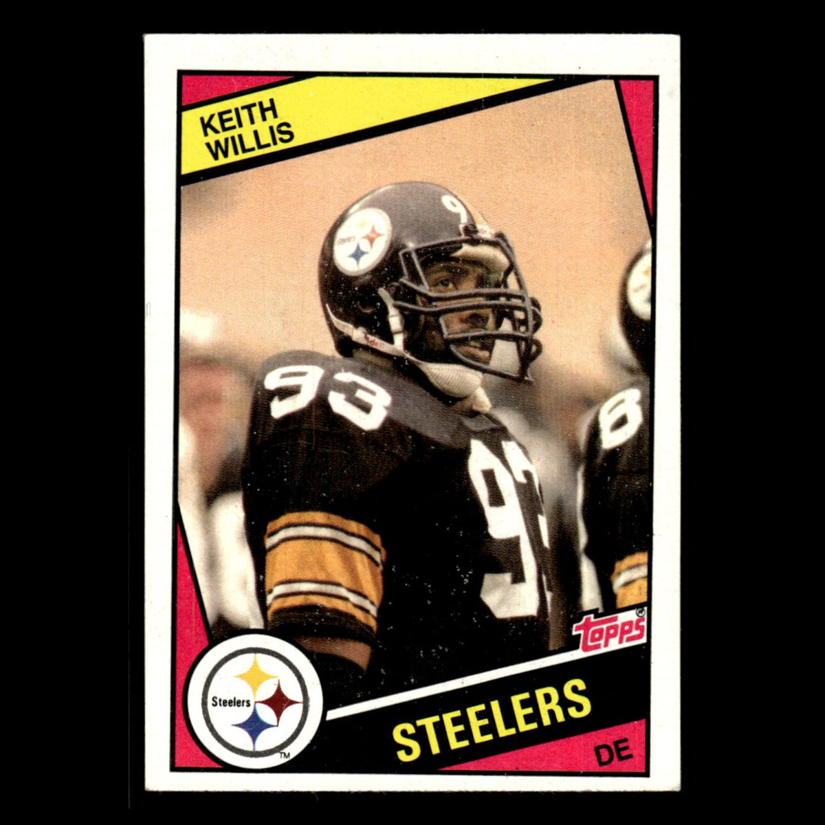 Keith Willis #172 1984 Topps Pittsburgh Steelers Football Card NFL EX