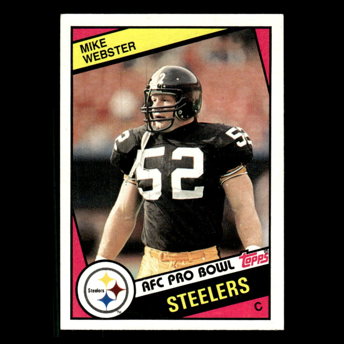 Mike Webster #171 1984 Topps Pittsburgh Steelers Football Card NFL EX