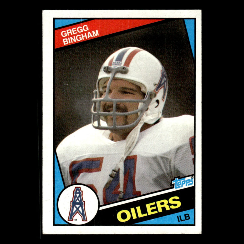 Gregg Bingham #75 1984 Topps Houston Oilers Football Card NFL EX