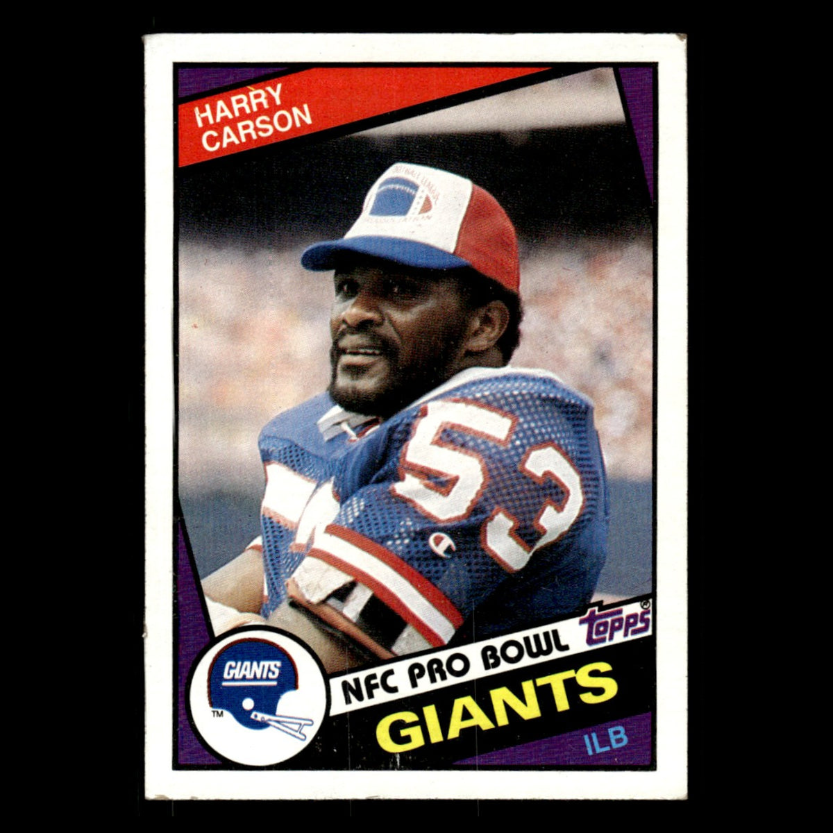 Harry Carson #314 1984 Topps New York Giants Football Card NFL EX