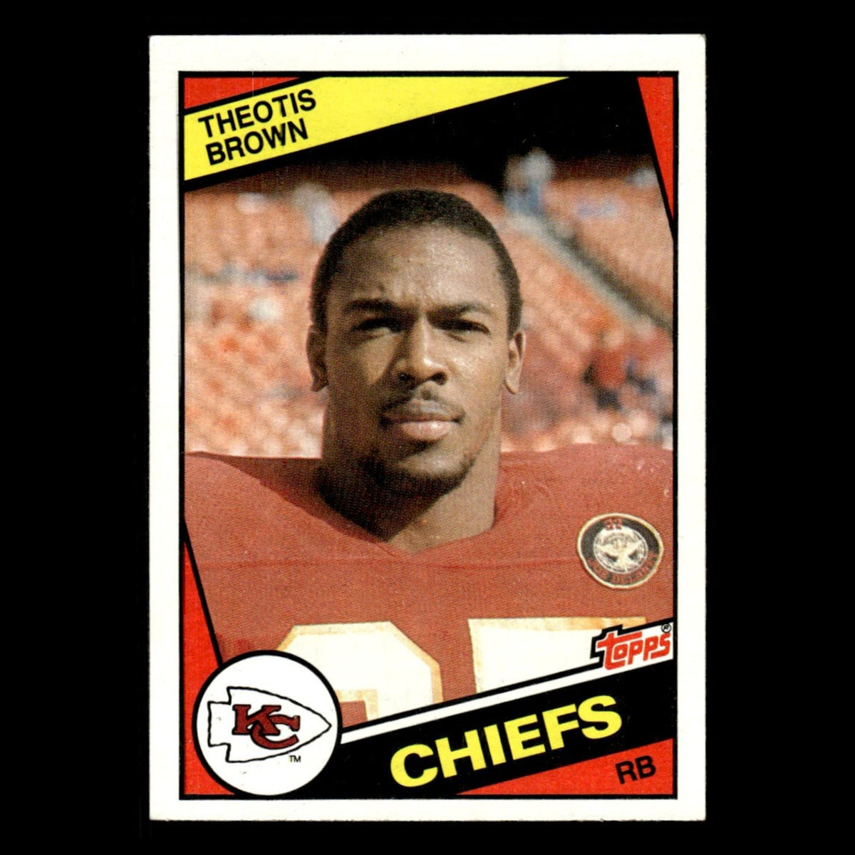 Theotis Brown #86 1984 Topps Kansas City Chiefs Football Card NFL EX