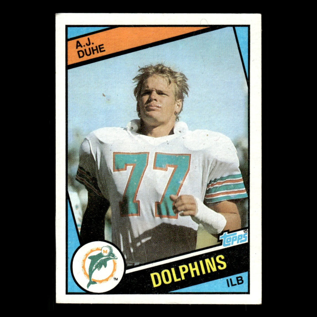 A.J. Duhe #119 1984 Topps Miami Dolphins Football Card NFL EX