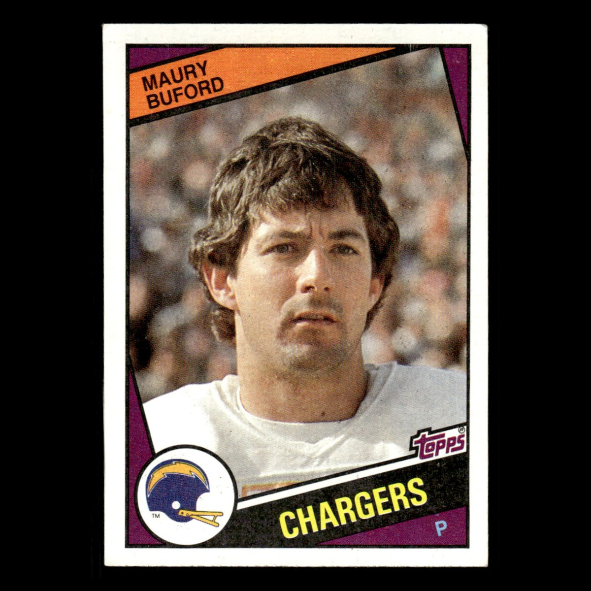 Maury Buford #177 1984 Topps Los Angeles Chargers Football Card NFL EX