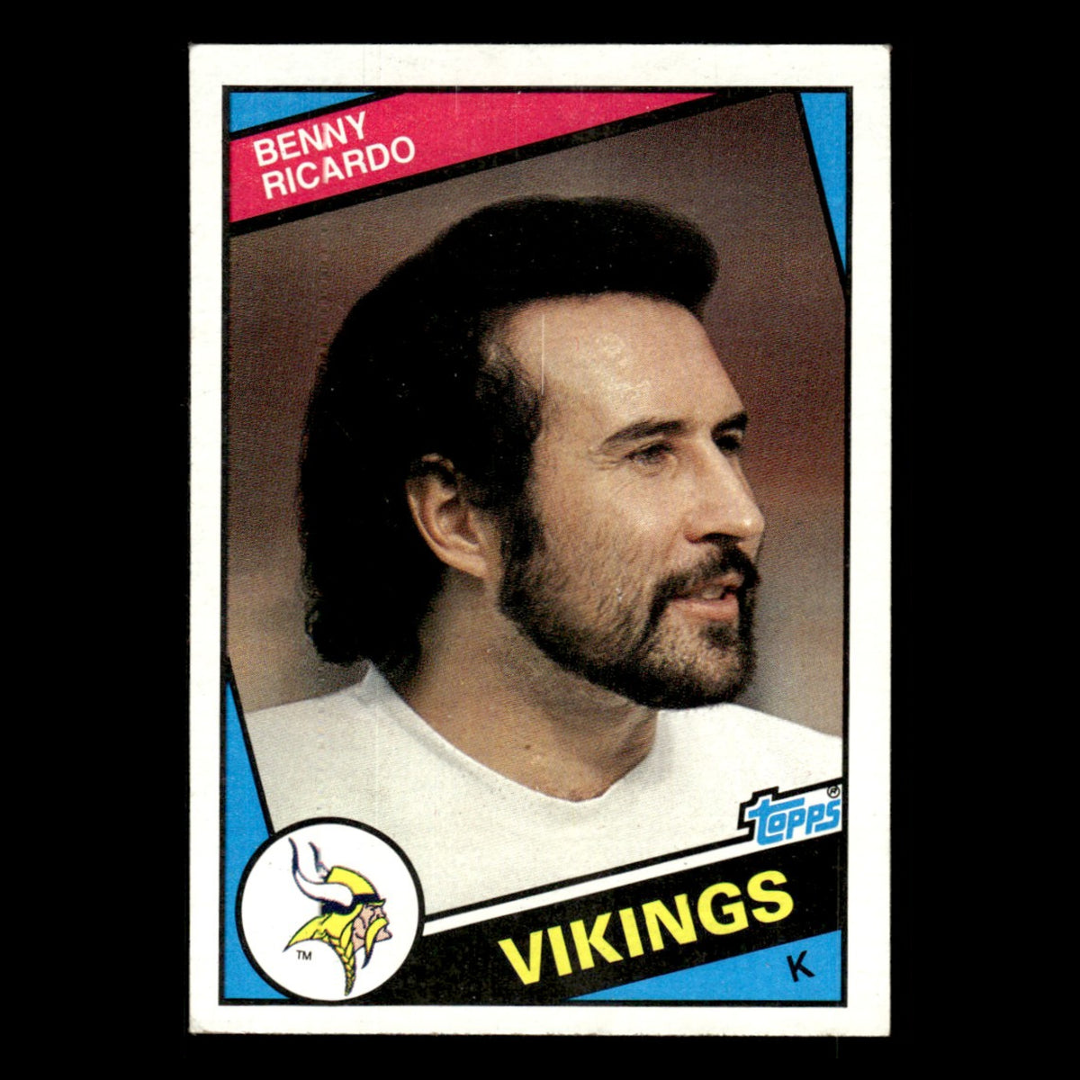 Benny Ricardo #296 1984 Topps Minnesota Vikings Football Card NFL EX