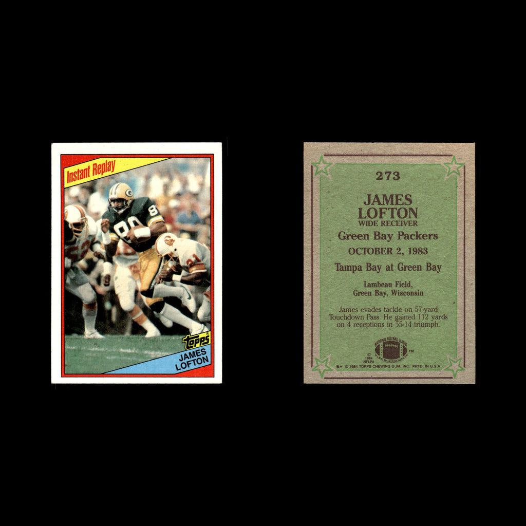 James Lofton #273 1984 Topps Green Bay Packers Football Card NFL EX