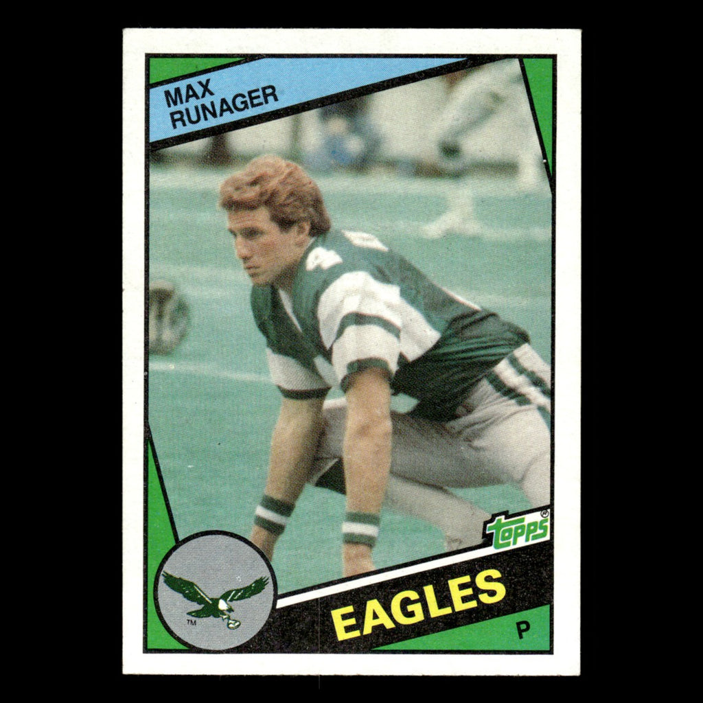 Max Runager #335 1984 Topps Philadelphia Eagles Football Card NFL EX