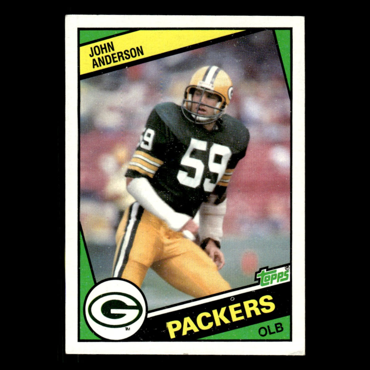 John Anderson #264 1984 Topps Green Bay Packers Football Card NFL EX