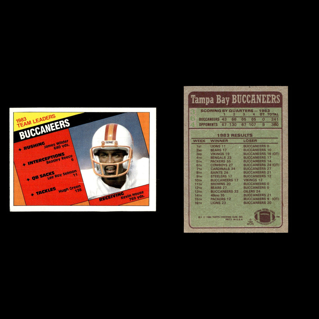 Kevin House Buccaneers Team Leaders #364 1984 Topps Tampa Bay Buccaneers Card EX