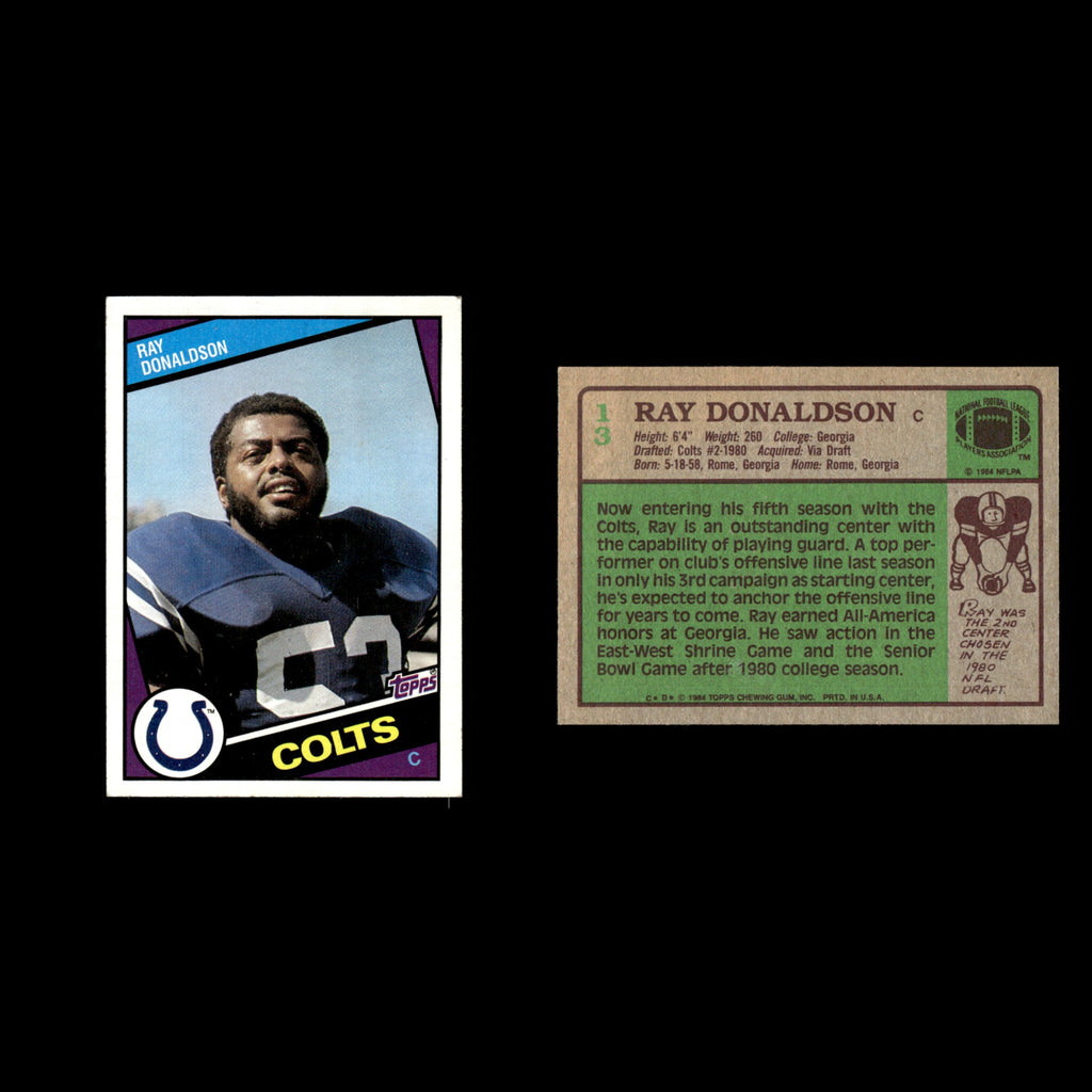Ray Donaldson #13 1984 Topps Indianapolis Colts Football Card NFL EX