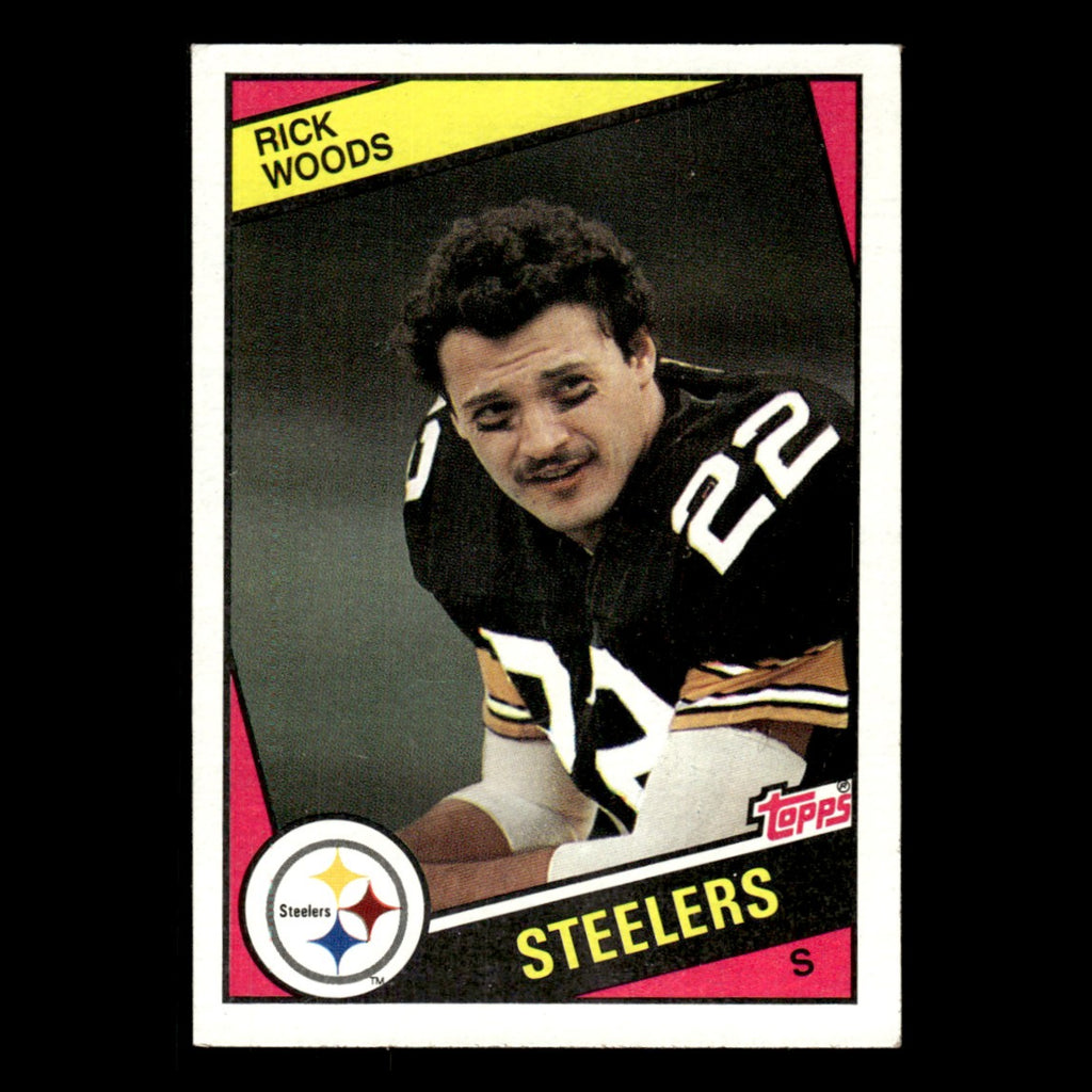 Rick Woods #173 1984 Topps Pittsburgh Steelers Football Card NFL EX