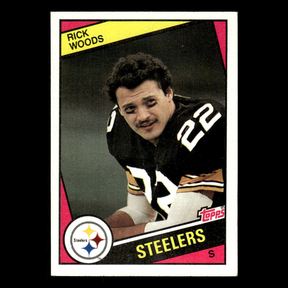 Rick Woods #173 1984 Topps Pittsburgh Steelers Football Card NFL EX