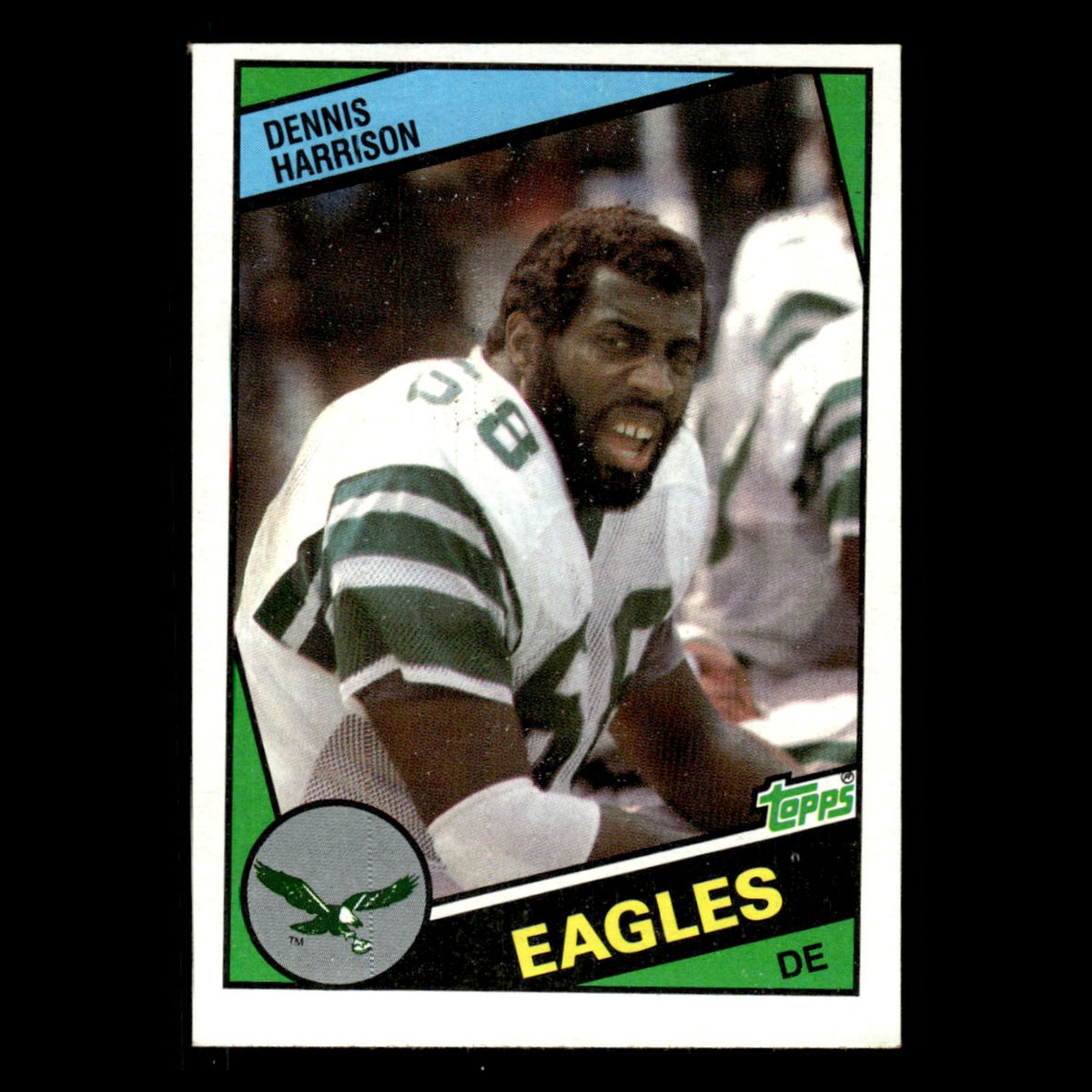 Dennis Harrison #329 1984 Topps Philadelphia Eagles Football Card NFL EX