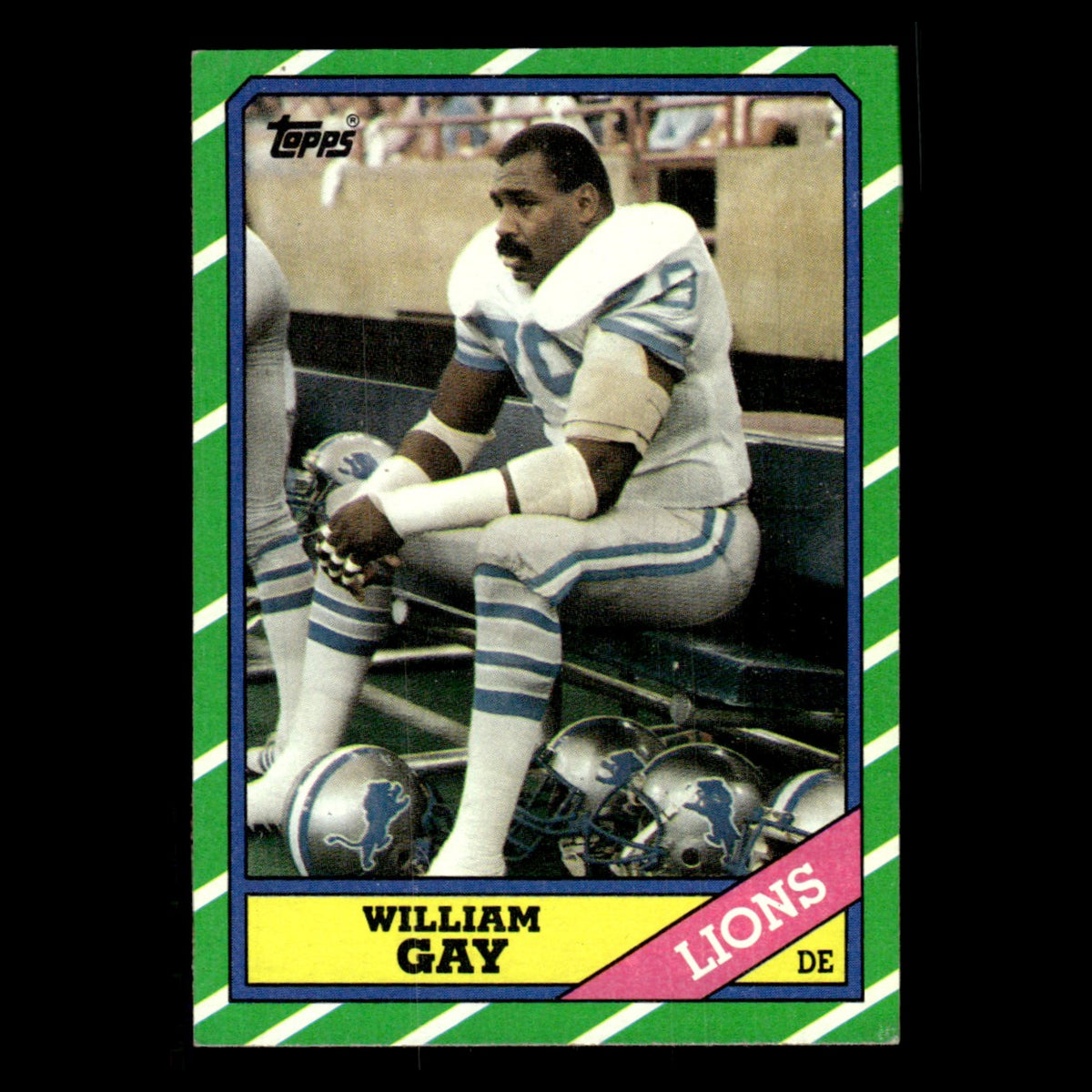 William Gay #251 1986 Topps Detroit Lions Football Card NFL EX