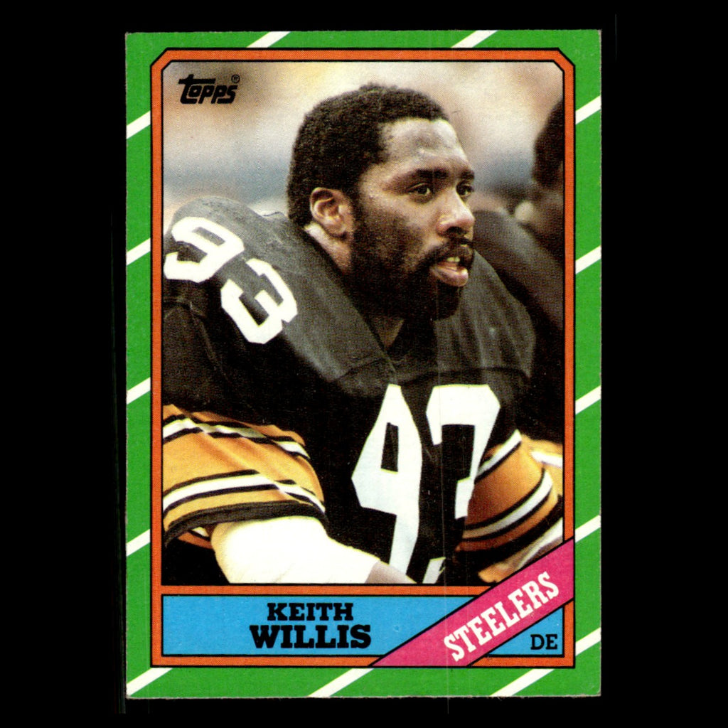 Keith Willis #288 1986 Topps Pittsburgh Steelers Football Card NFL EX