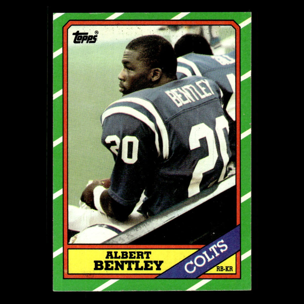 Albert Bentley #317 1986 Topps Indianapolis Colts Football Card NFL EX