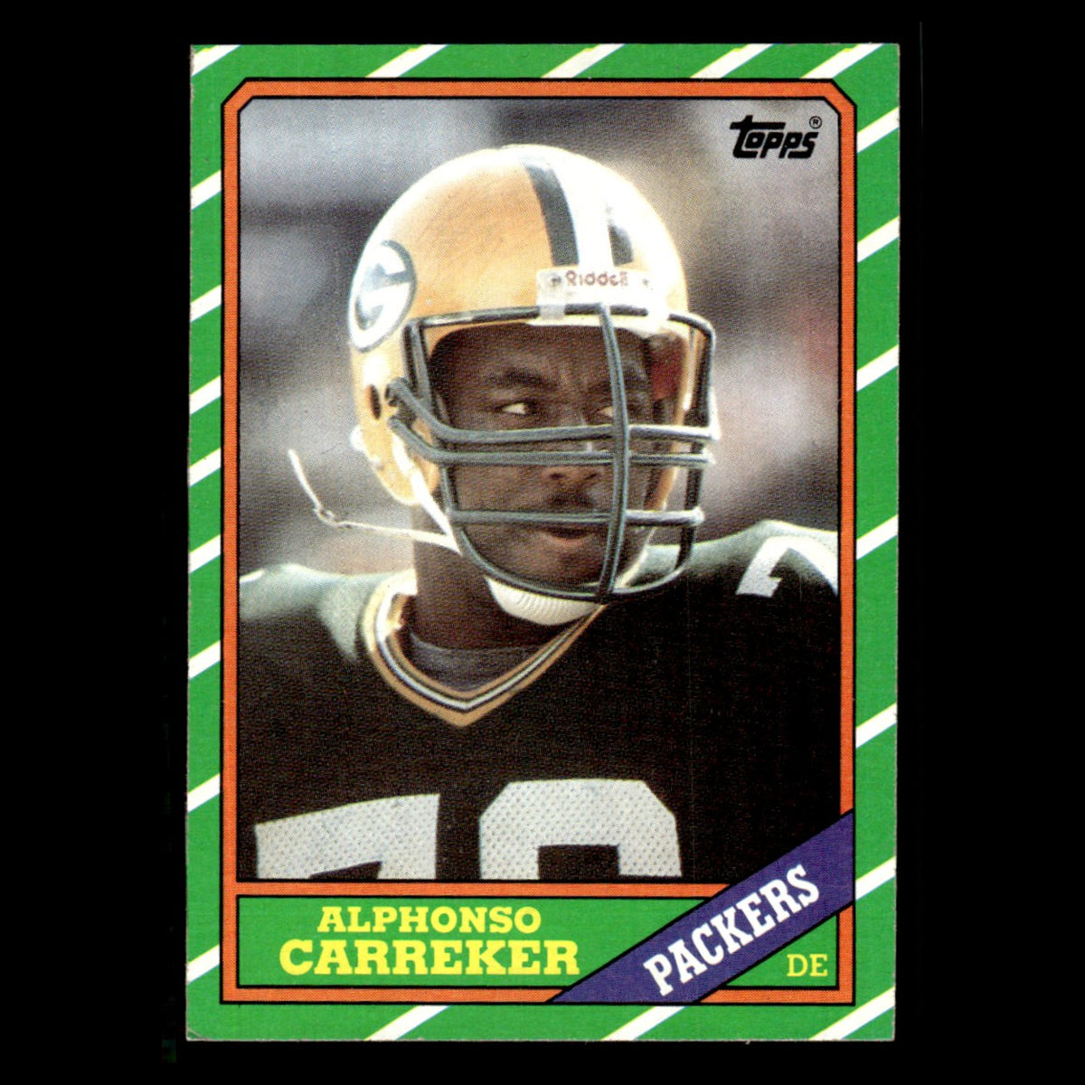 Alphonso Carreker #220 1986 Topps Green Bay Packers Football Card NFL EX