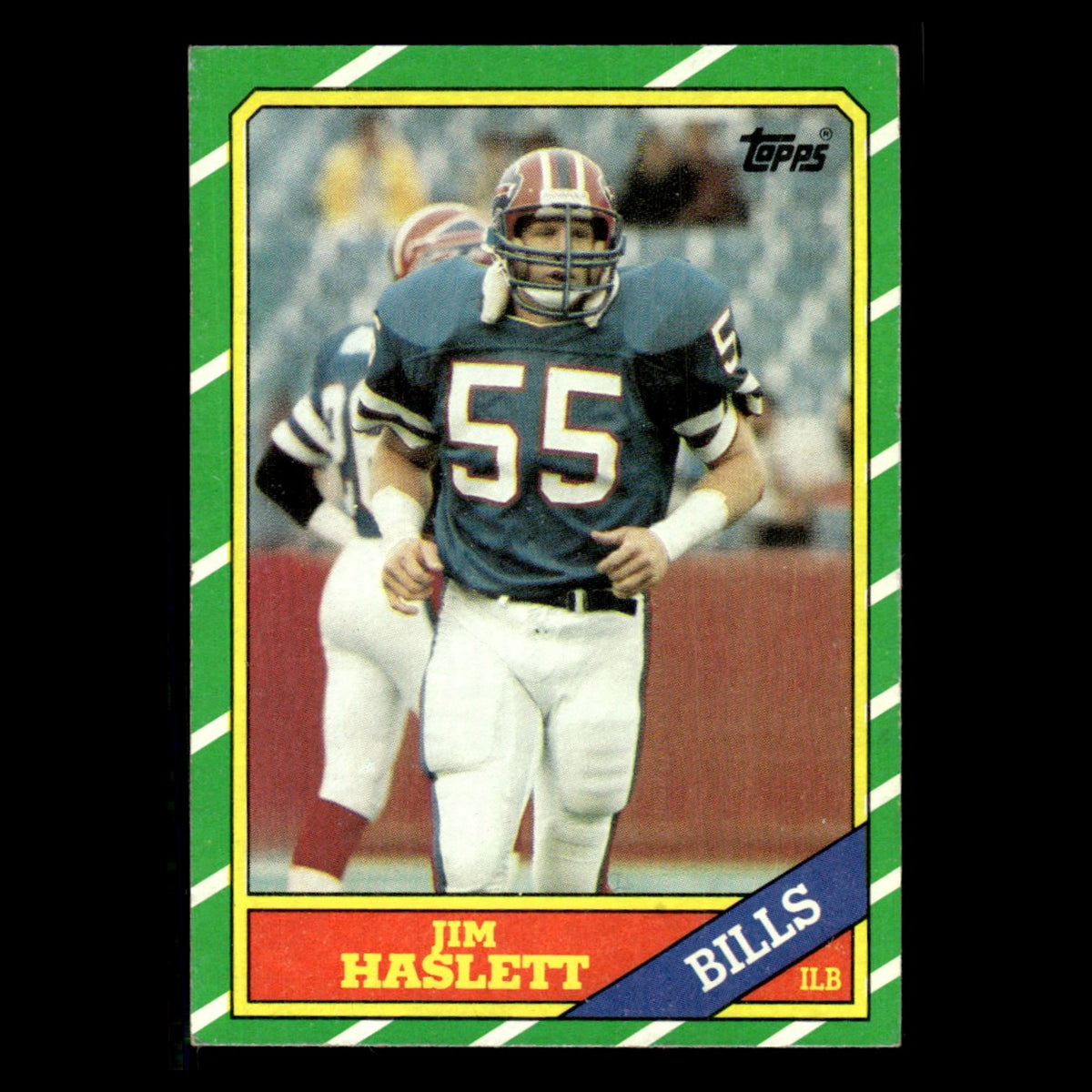 Jim Haslett #392 1986 Topps Buffalo Bills Football Card NFL EX