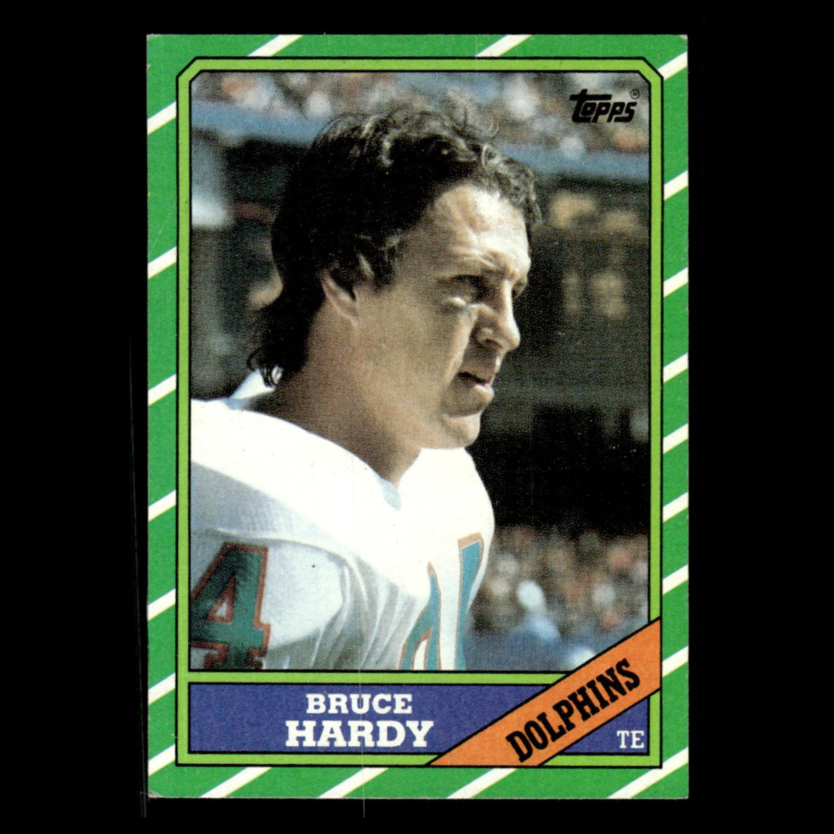 Bruce Hardy #51 1986 Topps Miami Dolphins Football Card NFL EX