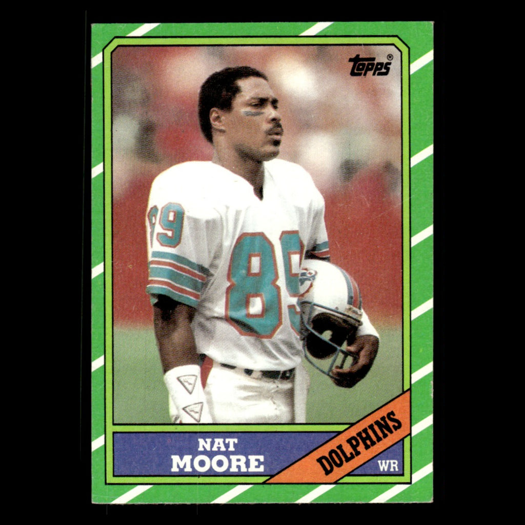 Nat Moore #50 1986 Topps Miami Dolphins Football Card NFL EX