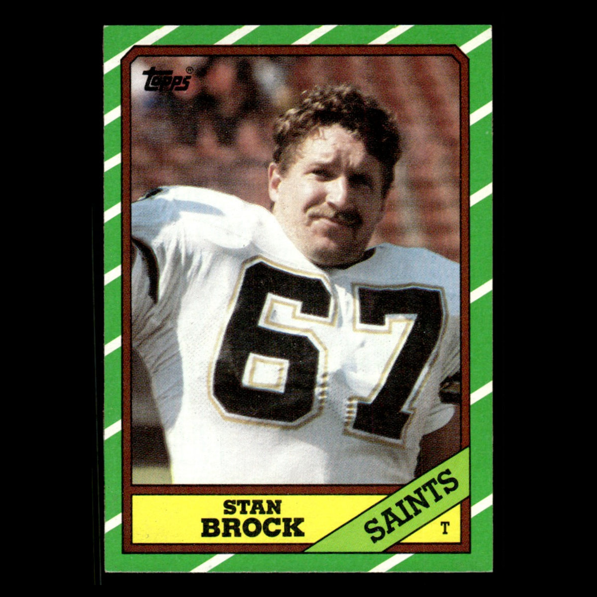 Stan Brock #343 1986 Topps New Orleans Saints Football Card NFL EX