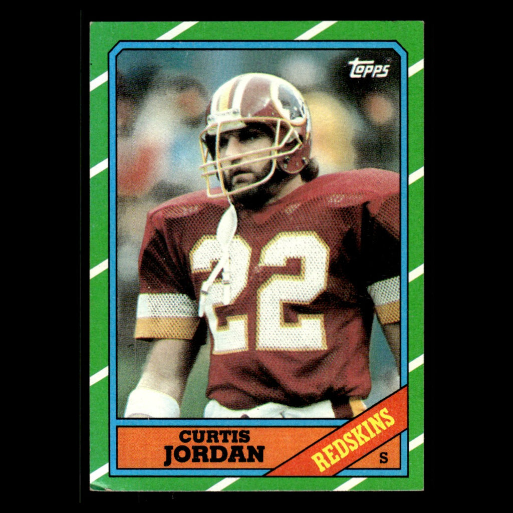 Curtis Jordan #184 1986 Topps Washington Redskins Football Card NFL EX