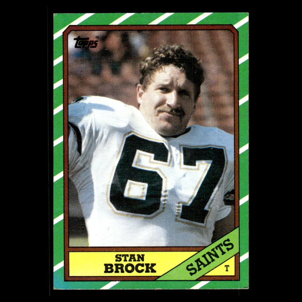 Stan Brock #343 1986 Topps New Orleans Saints Football Card NFL EX