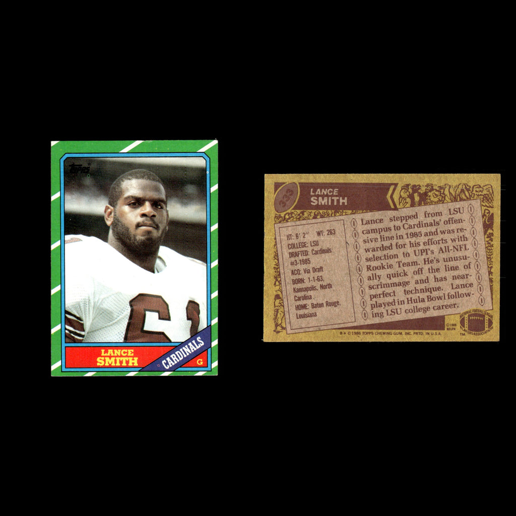 Lance Smith #333 1986 Topps St. Louis Cardinals Football Card NFL EX