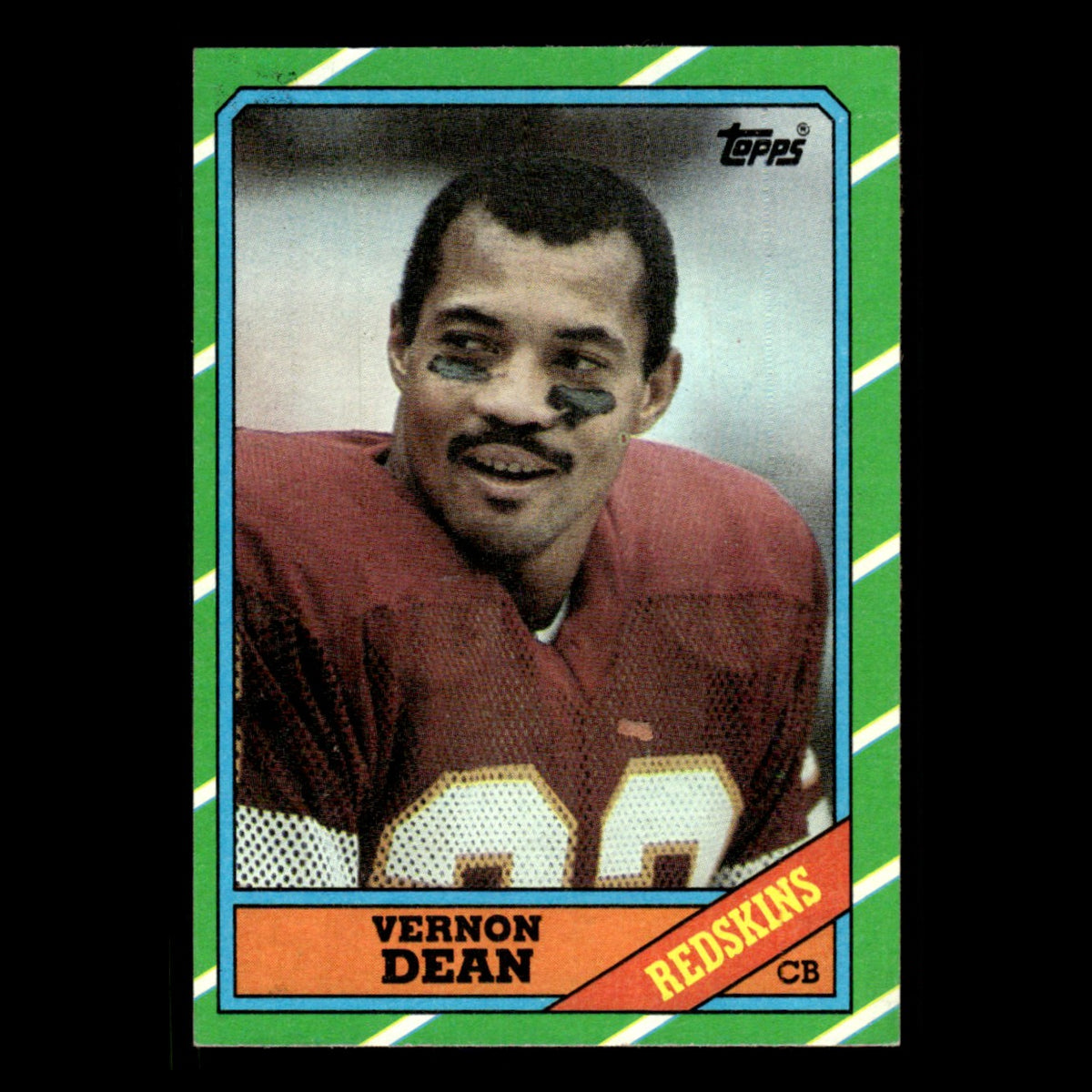 Vernon Dean #182 1986 Topps Washington Redskins Football Card NFL EX