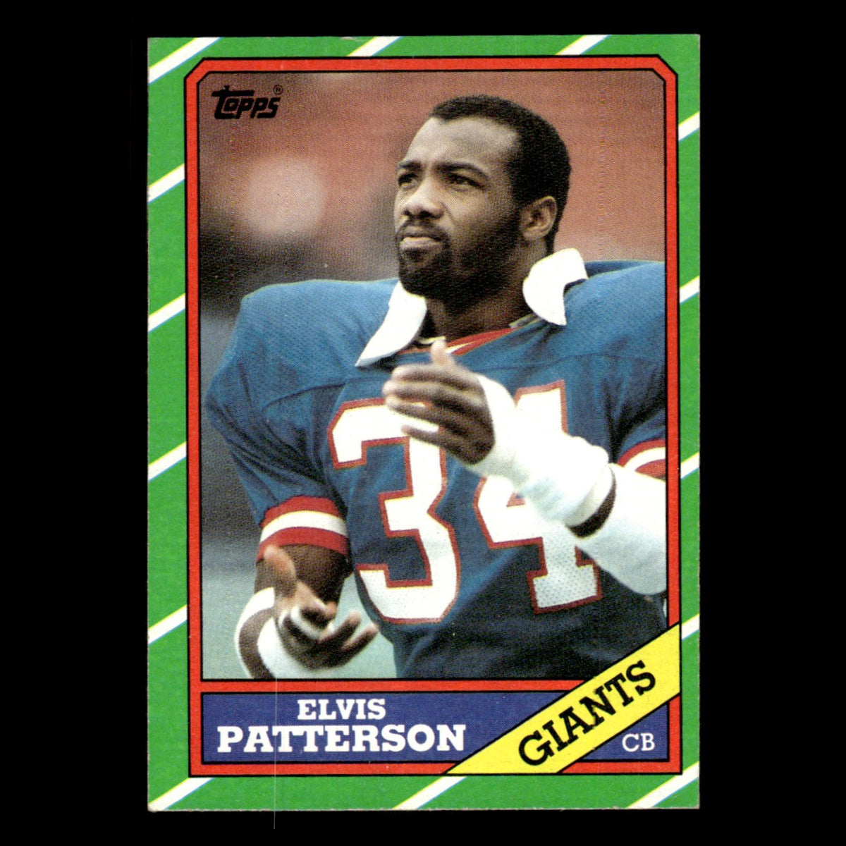 Elvis Patterson #153 1986 Topps New York Giants Football Card NFL EX