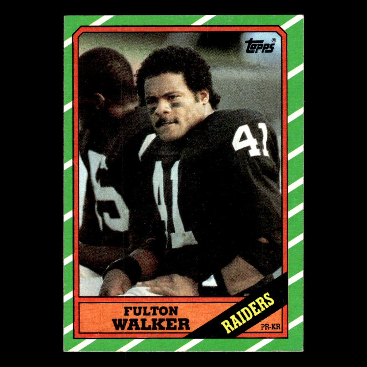 Fulton Walker #66 1986 Topps Los Angeles Raiders Football Card NFL EX