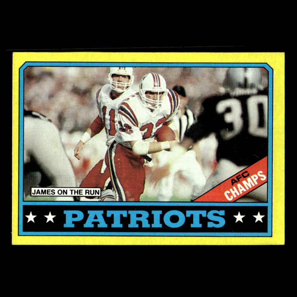 Craig James #29 1986 Topps New England Patriots Football Card NFL EX