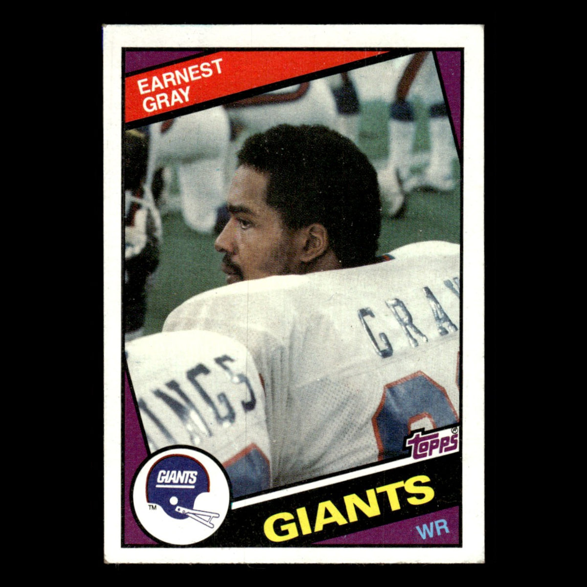 Earnest Gray #315 1984 Topps New York Giants Football Card NFL EX