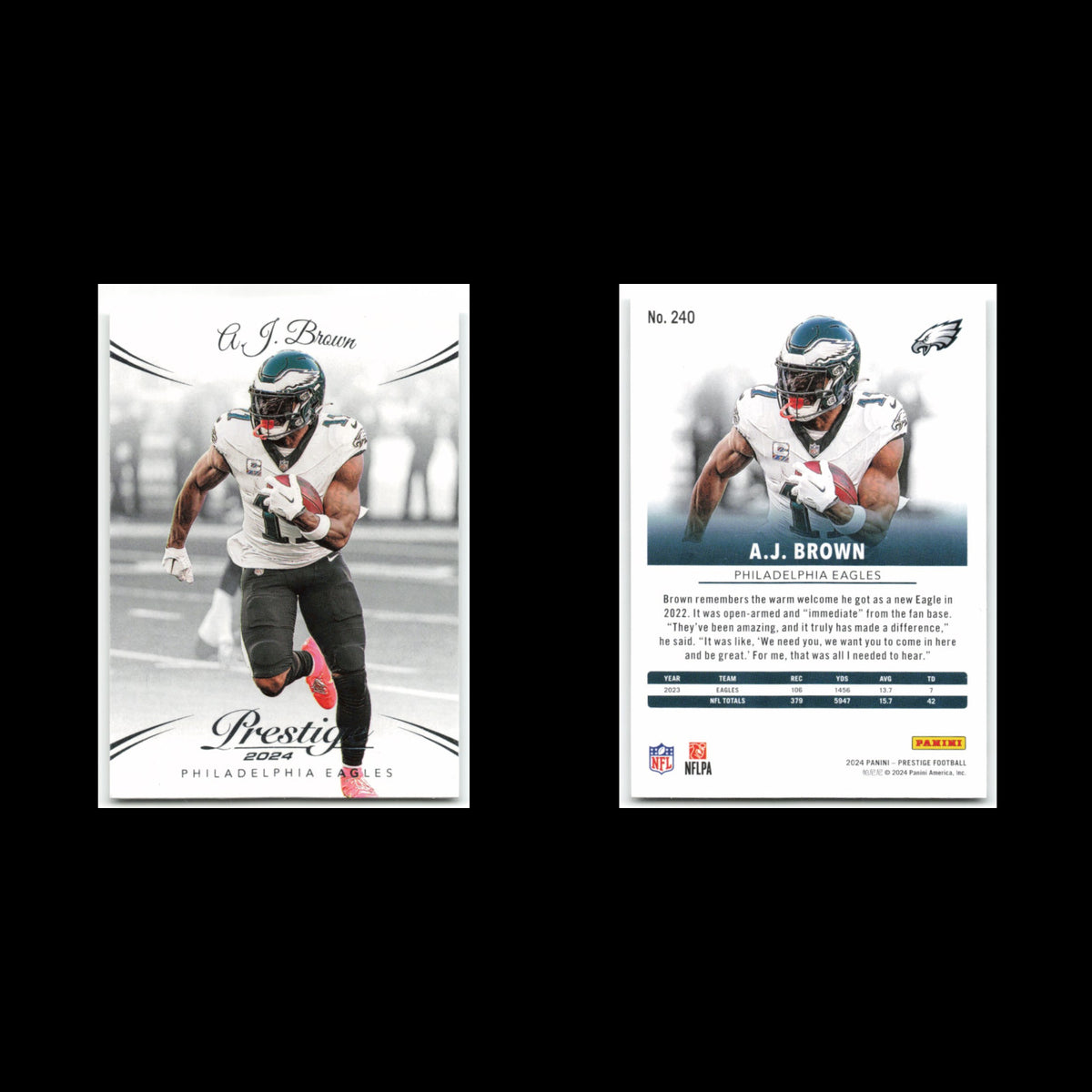 A.J. Brown #240 2024 Panini Prestige Philadelphia Eagles Football Card NFL NM