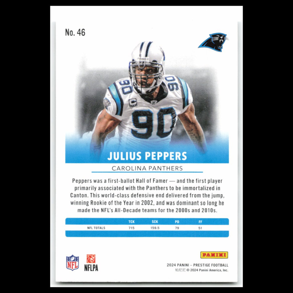 Julius Peppers #46 2024 Panini Prestige Carolina Panthers Football Card NFL NM