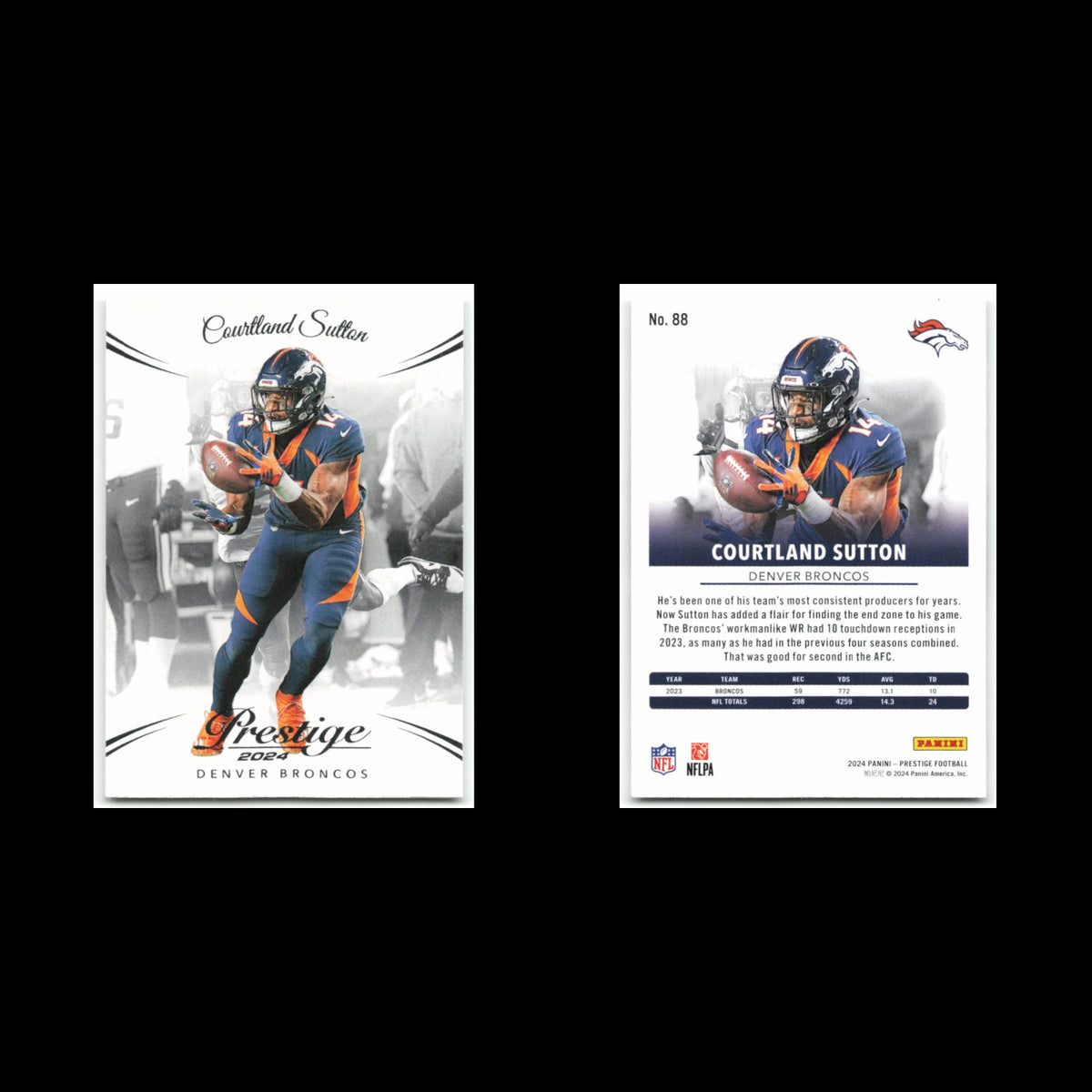 Courtland Sutton #88 2024 Panini Prestige Denver Broncos Football Card NFL NM