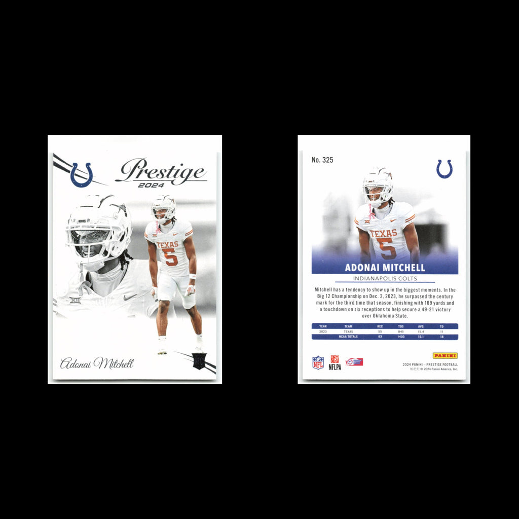 Adonai Mitchell Rookie #325 2024 Panini Prestige Indianapolis Colts Football NFL