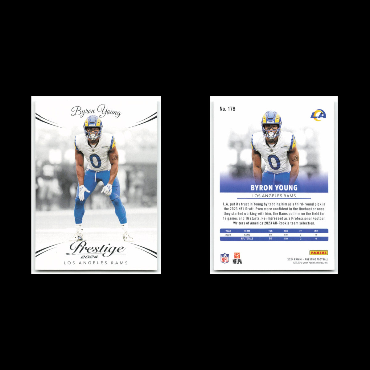 Byron Young #178 2024 Panini Prestige Los Angeles Rams Football Card NFL NM
