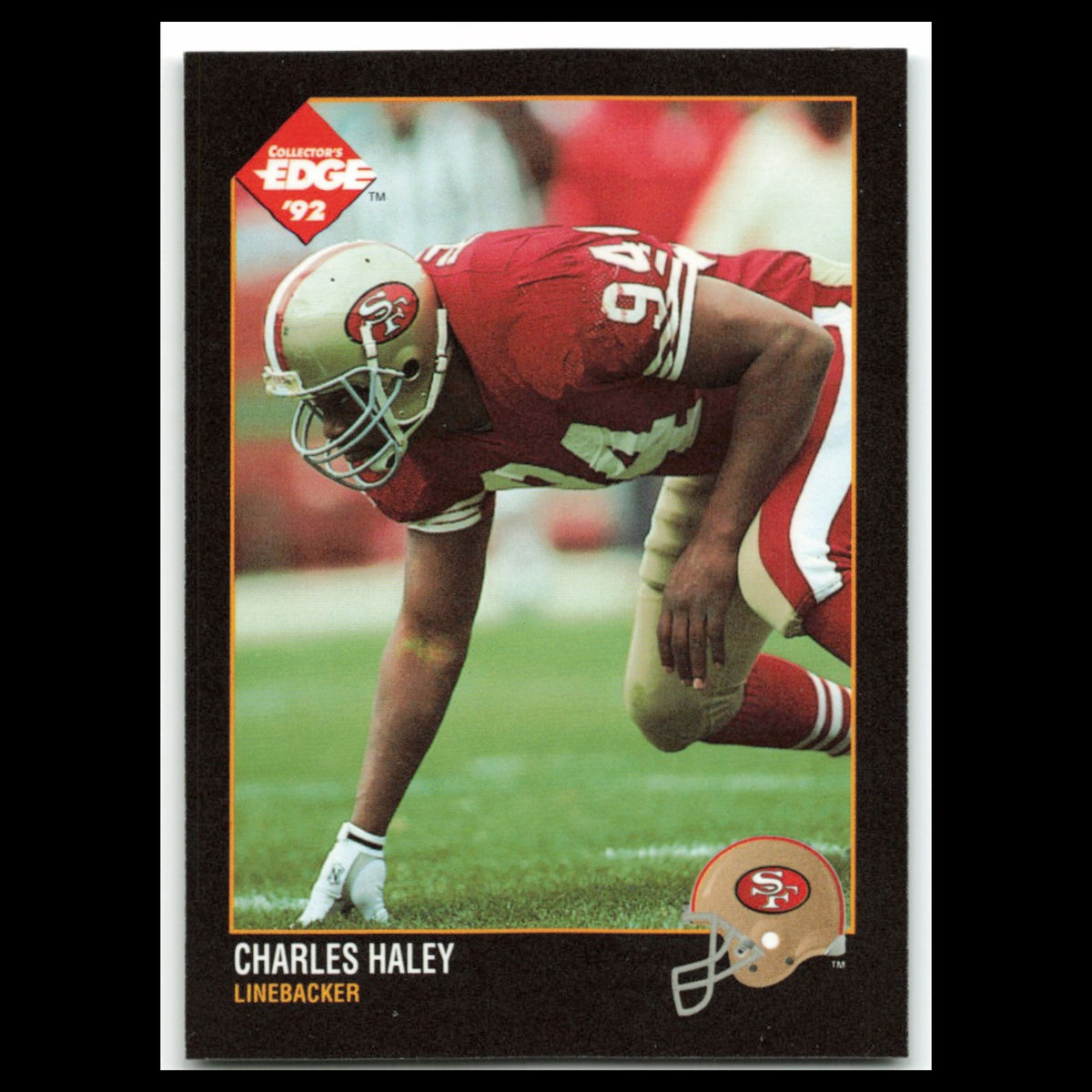 Charles Haley #154 1992 Collectors Edge San Francisco 49ers Football Card NFL NM