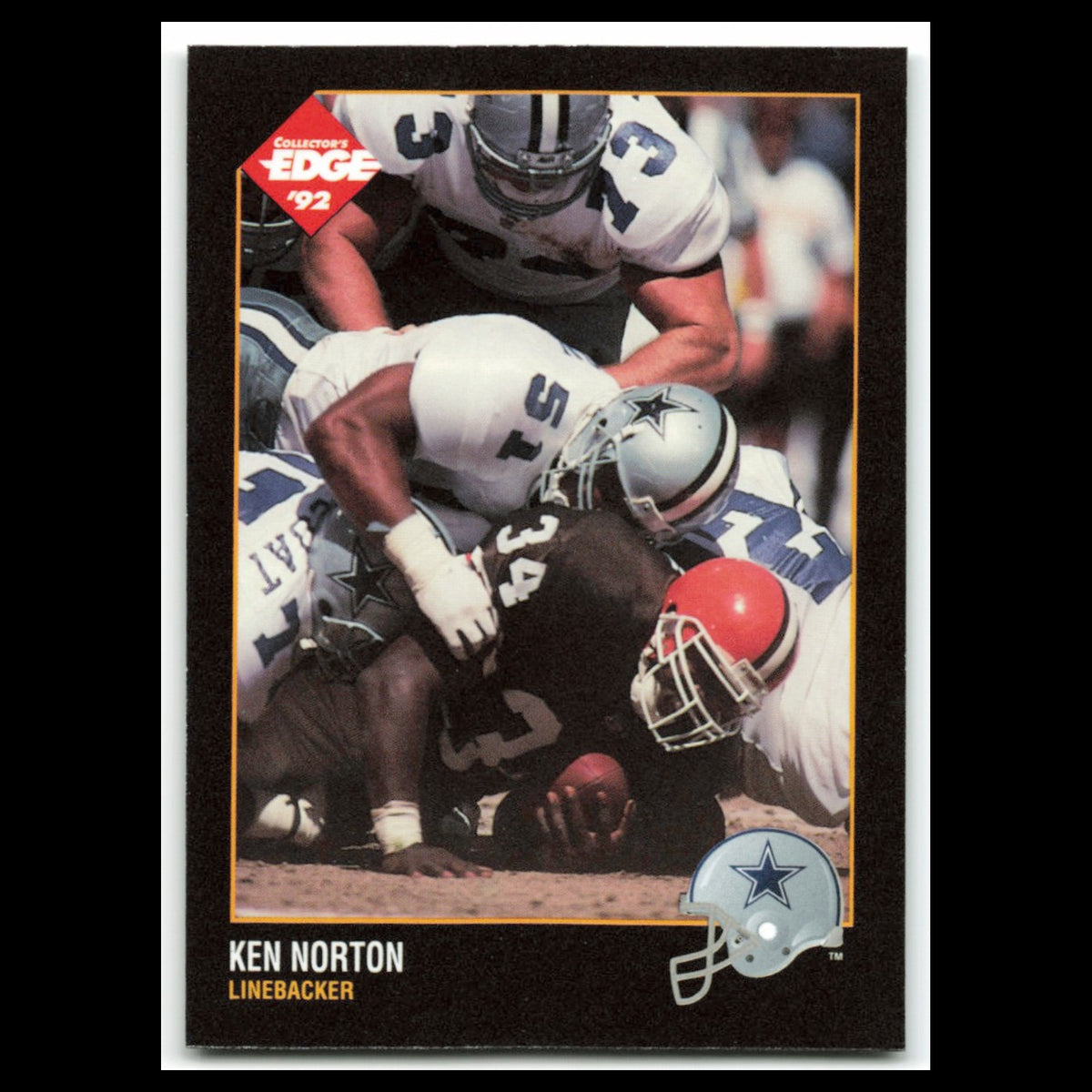 Ken Norton #36 1992 Collectors Edge Dallas Cowboys Football Card NFL NM