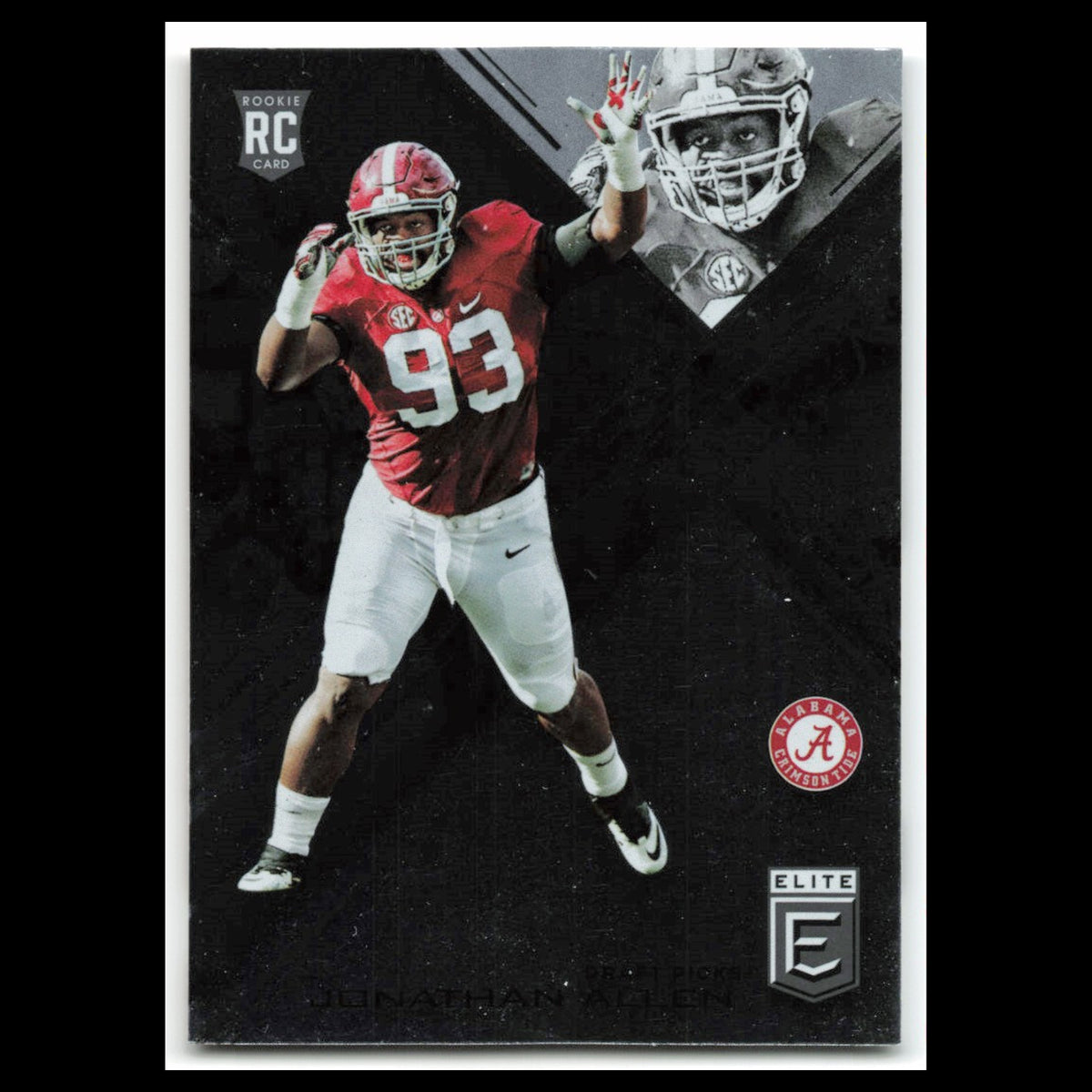 Jonathan Allen Rookie #107 2017 Panini Elite Draft Picks Alabama Crimson Tide NM