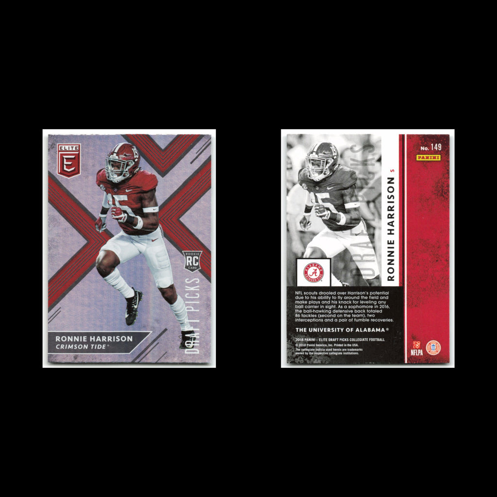 Ronnie Harrison Rookie #149 2018 Panini Elite Draft Picks Alabama Crimson Tide