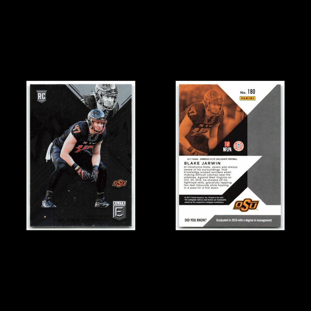 Blake Jarwin Rookie #180 2017 Panini Elite Draft Picks Oklahoma State Cowboys NM