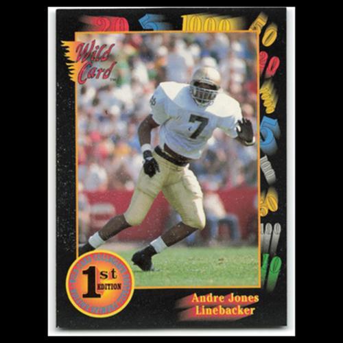 Andre Jones #66 1991 Wild Card Collegiate 1st Edition Notre Dame Fighting Irish